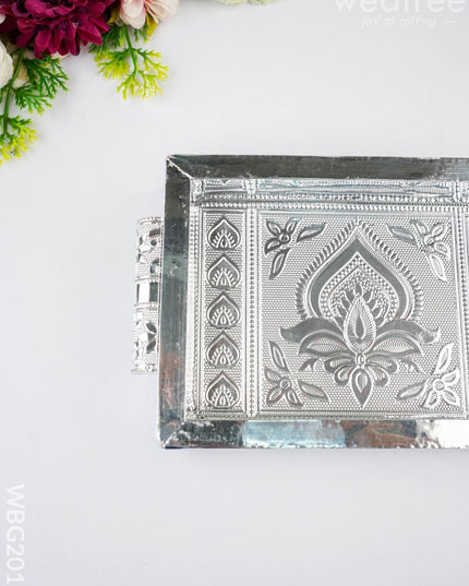 Silver Oxidized Tray - 7 inch - WBG2017 - Trays & Plates RG