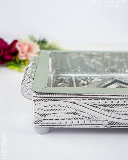 Silver Oxidized Tray - 7 inch - WBG2017 - Trays & Plates RG