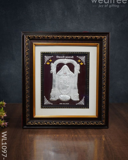 Silver Photoframe Big - Ganesh Lakshmi Wl1097 Tirupathi Balaji German Photo Frame