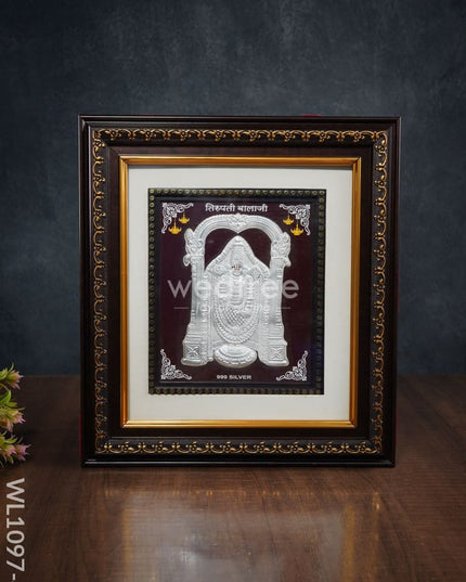 Silver Photoframe Big - Ganesh Lakshmi Wl1097 Tirupathi Balaji German Photo Frame