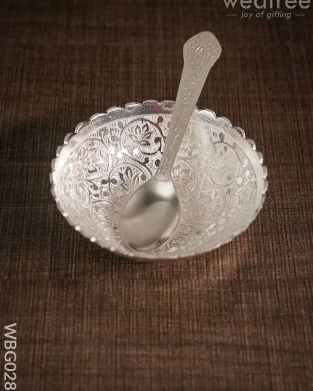 Silver Plated Bowl Set Of 2 With Plate - Wbg0286 Bowls