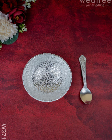 Silver-plated Bowl & Spoon - W3719 - Utensils RG