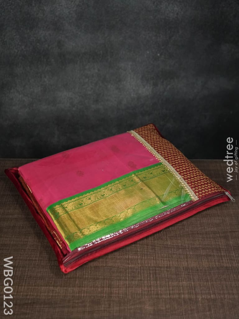 Single Saree Cover With Embroidered Chumki - Wbg0123 Bags