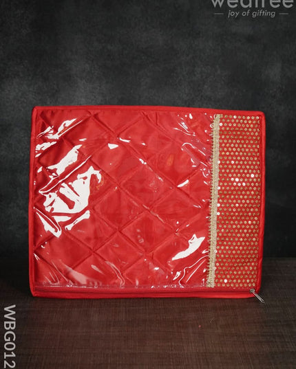Single Saree Cover With Embroidered Chumki - Wbg0123 Bags