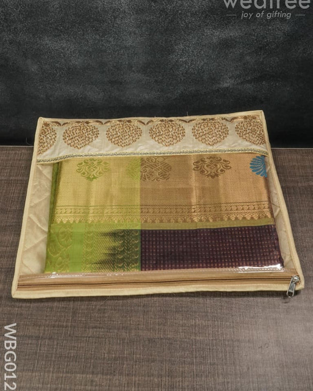 Single Saree Cover With Floral Embroidery - Wbg0120 Bags