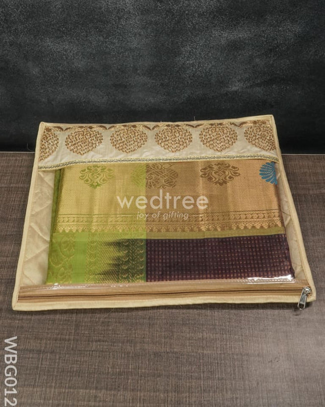 Single Saree Cover With Floral Embroidery - Wbg0120 Bags