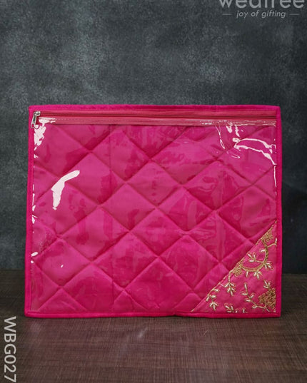 Single Saree Cover With Floral Embroidery - Wbg0276 Bags
