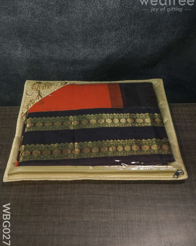 Single Saree Cover With Floral Embroidery - Wbg0276 Bags