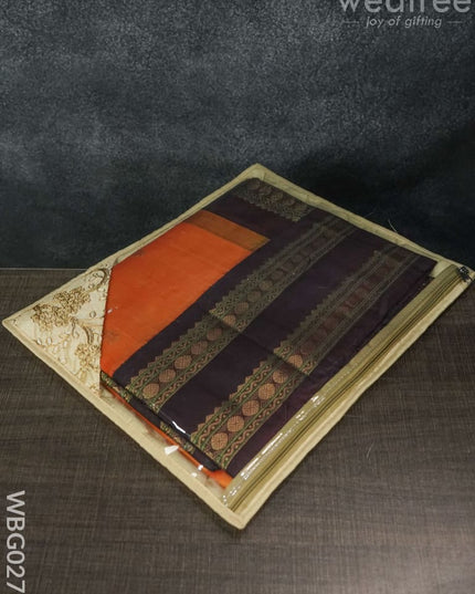 Single Saree Cover With Floral Embroidery - Wbg0276 Bags