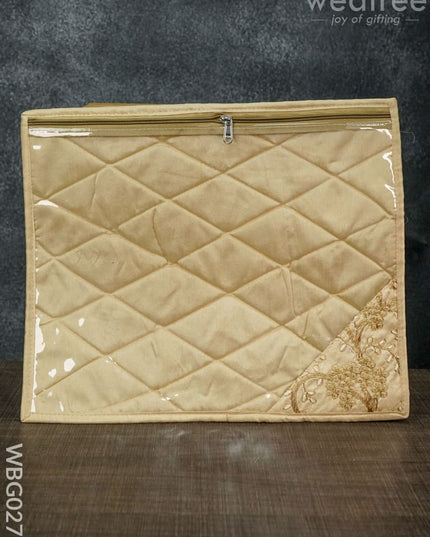 Single Saree Cover With Floral Embroidery - Wbg0276 Bags