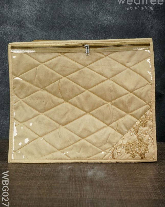 Single Saree Cover With Floral Embroidery - Wbg0276 Bags