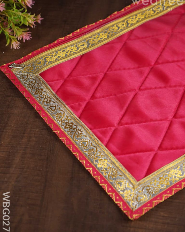Single Saree Cover With Silver Zari - Wbg0270 Bags