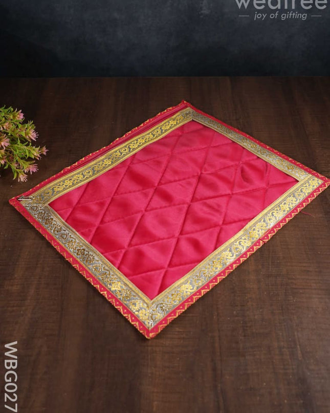 Single Saree Cover With Silver Zari - Wbg0270 Bags