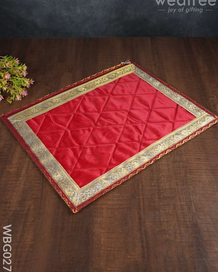 Single Saree Cover With Silver Zari - Wbg0270 Bags