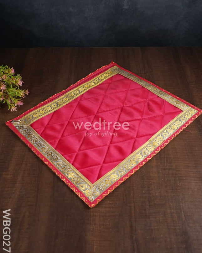 Single Saree Cover With Silver Zari - Wbg0270 Bags