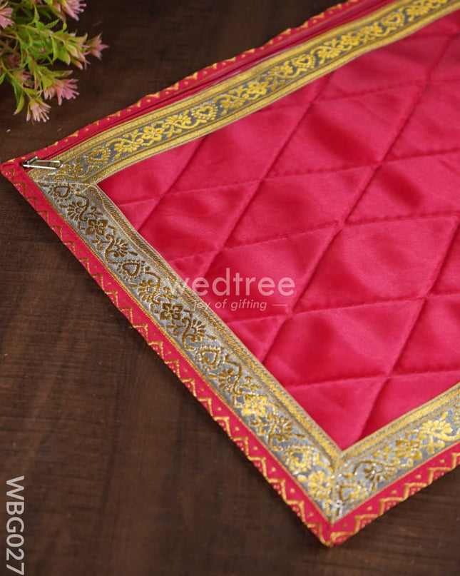 Single Saree Cover With Silver Zari - Wbg0270 Bags