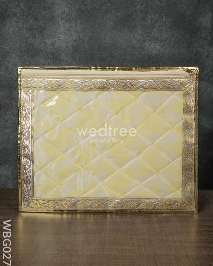Single Saree Cover With Silver Zari - Wbg0270 Bags