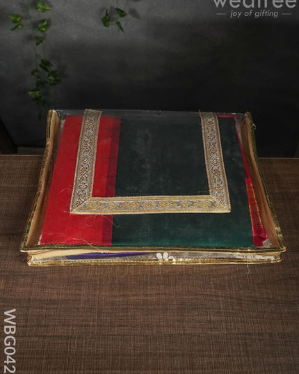 Single Saree Cover With Zari Border In Centre - Wbg0425 Bags