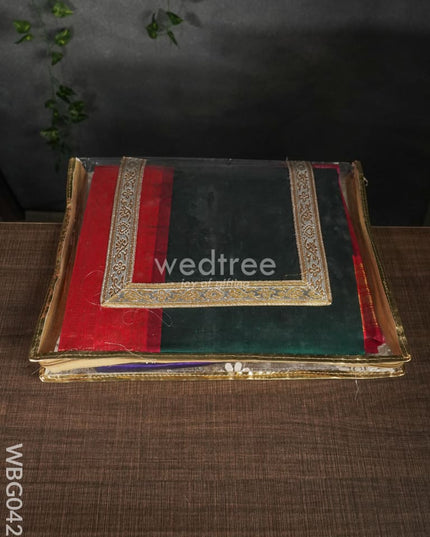 Single Saree Cover With Zari Border In Centre - Wbg0425 Bags