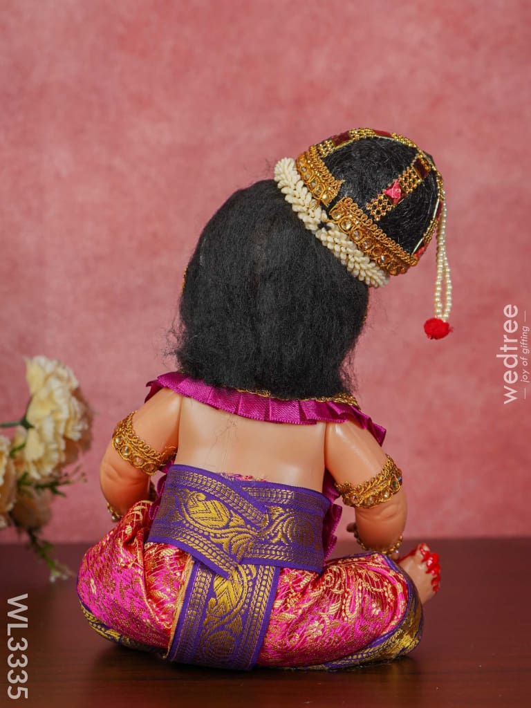 Sitting Krishna Doll - 9 Inch Wl3335 Dolls
