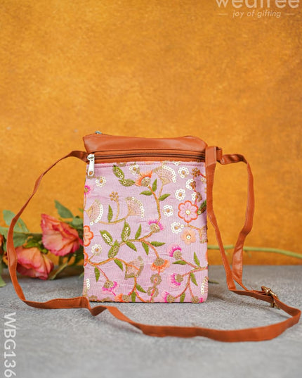 Sling Bag With Embroidery - Wbg1364 Favor Bags