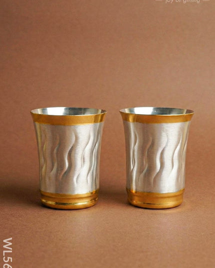 Snake Design - Set of 2 Glass - 4 inch - WL5675 - EPNS Gifts
