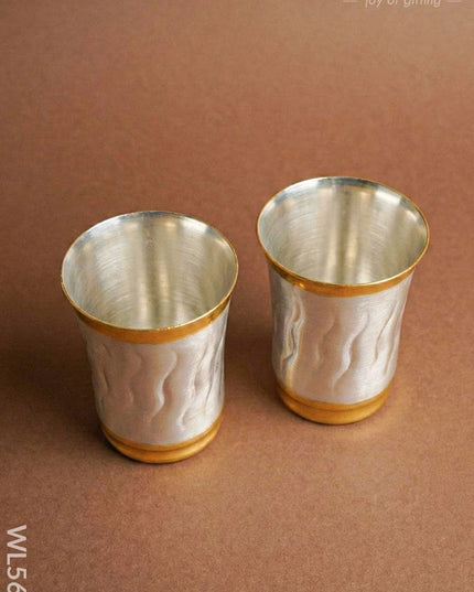 Snake Design - Set of 2 Glass - 4 inch - WL5675 - EPNS Gifts