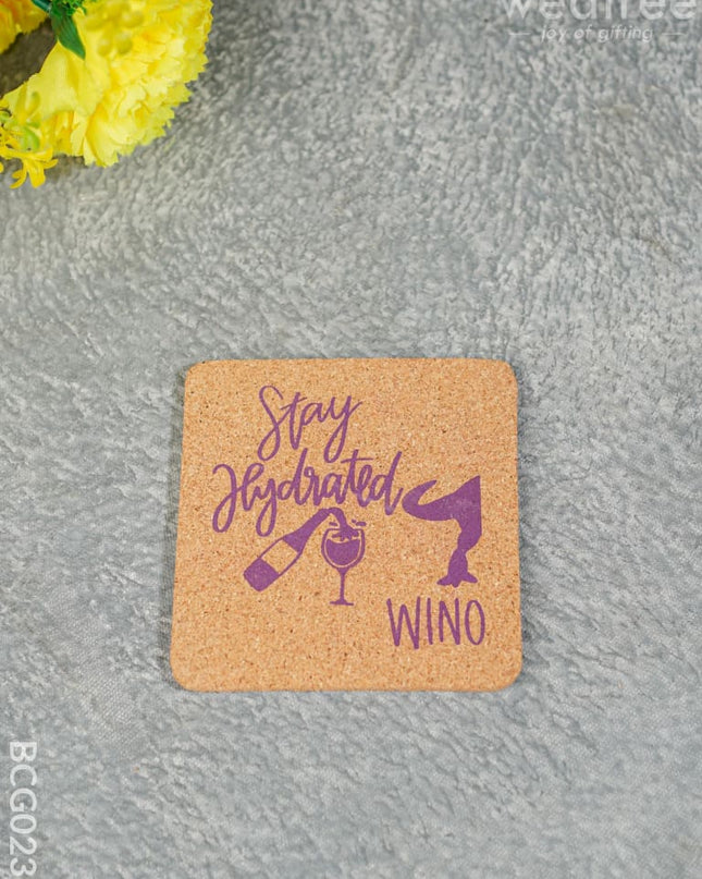 Square Shaped Coaster With Grainy Prints - Bcg0233 Desk Organisers