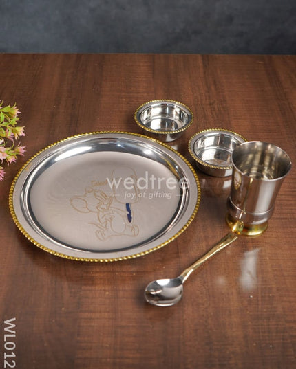 Stainless Steel Kids Plate Set - Jerry Wl0126 Kids Utility