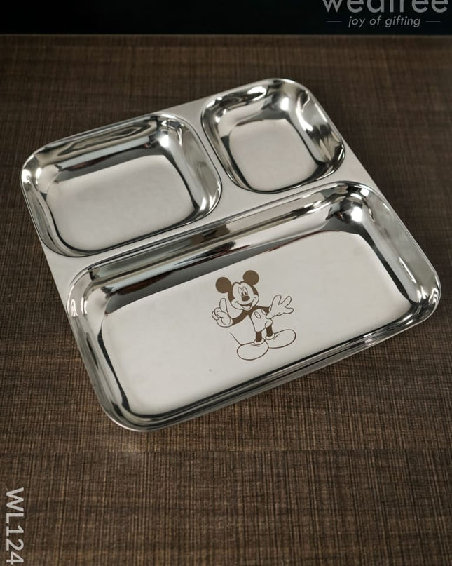 Kids Utility-Stainless Steel Thali Set-Small ( 5 To 7Yrs ) - Wl1245 Utility