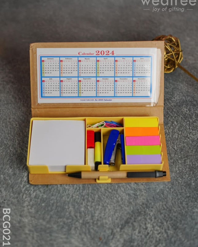 Stationery Organizer With Calendar 2024 - Bcg0211 Office Utility