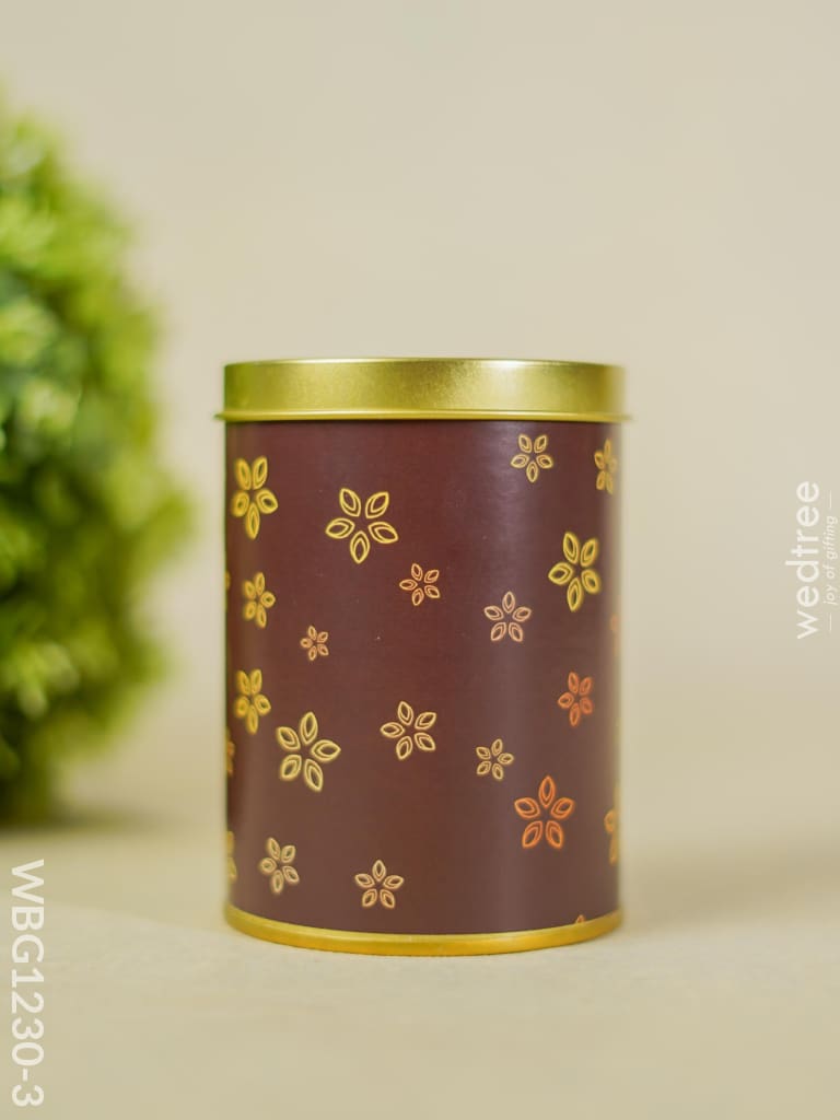 Floral Designed Round Tin Box - Wbg1230-3 Dining Essentials