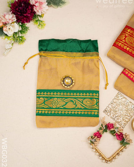 String Bag with classic Zari - WBG0327 String Bags