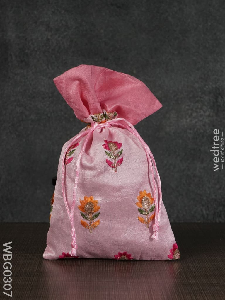 String Bag With Floral Embroidery - Wbg0307 Bags