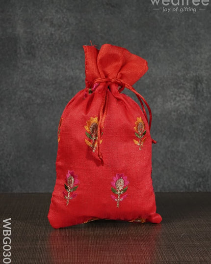 String Bag With Floral Embroidery - Wbg0307 Bags