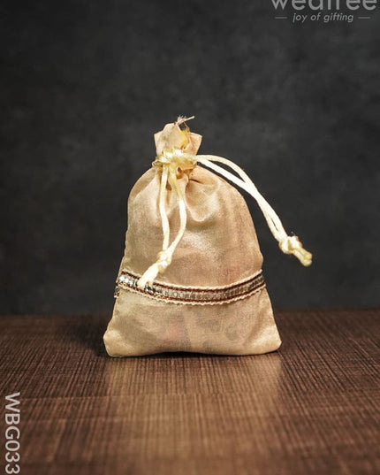 String Bag With Lace -3 X 4Inches - Wbg0338 Bags