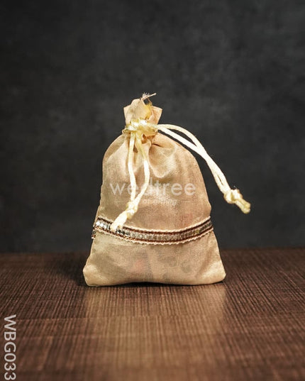 String Bag With Lace -3 X 4Inches - Wbg0338 Bags