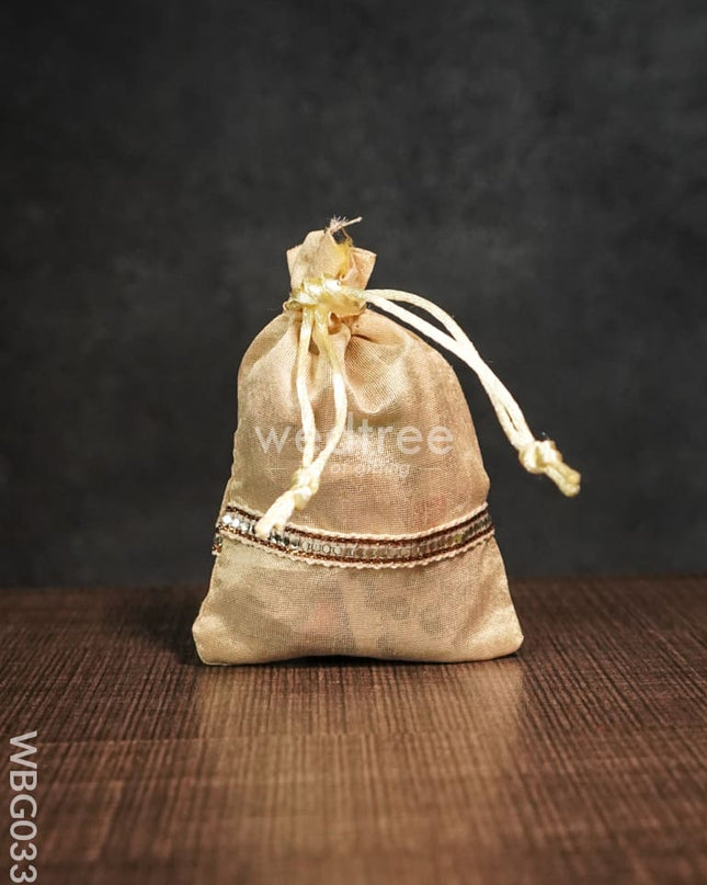 String Bag With Lace -3 X 4Inches - Wbg0338 Bags