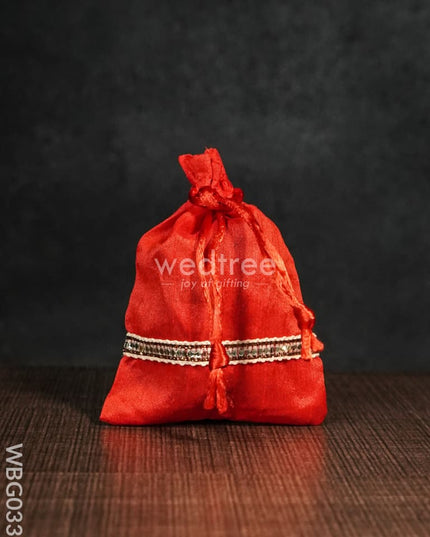 String Bag With Lace -3 X 4Inches - Wbg0338 Bags