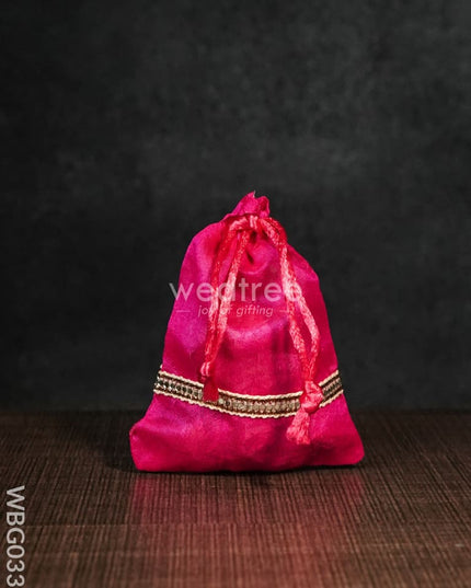 String Bag With Lace -3 X 4Inches - Wbg0338 Bags