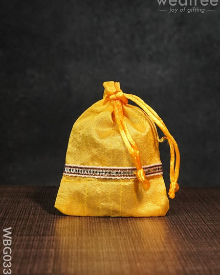 String Bag With Lace -3 X 4Inches - Wbg0338 Bags
