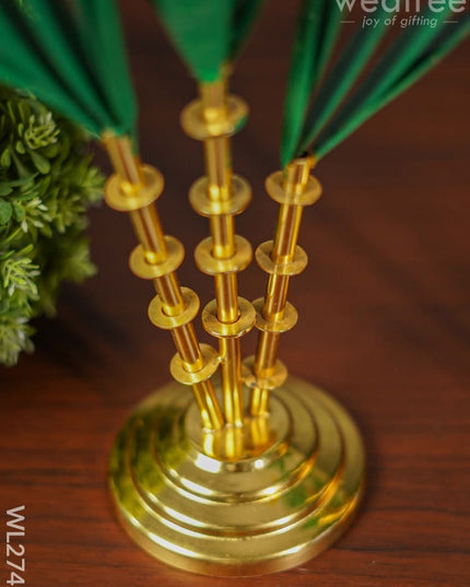 German Silver Sugar Cane Tree - Set Of 2 Wl2742 Pooja Utility