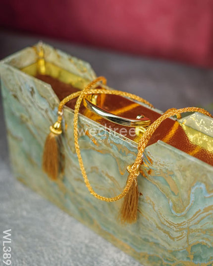 Suitcase Dry Fruit Box With 4 Glass Jars - Wl3898