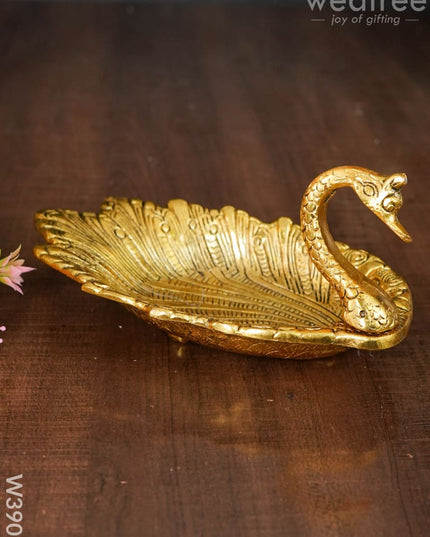 White Metal Swan Bowl - W3907 Utility Return Gifts