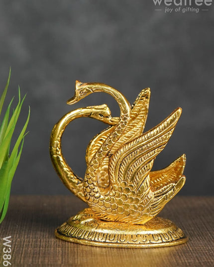 White Metal Swan Tissue Holder Gold Finish - W3862 Dining Essentials