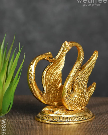 White Metal Swan Tissue Holder Gold Finish - W3862 Dining Essentials