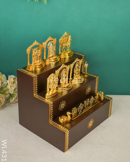 Swarna Golu 2 - Tanjore Painted Padi & Zinc Alloy Murtis Wl4317