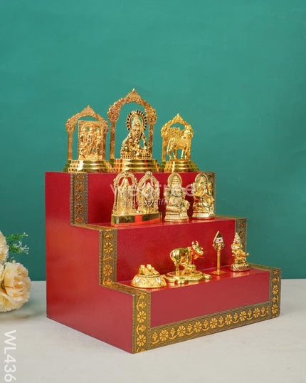 Swarna Golu 4 - Gold Oxidized Padi & Zinc Alloy Murtis Wl4369