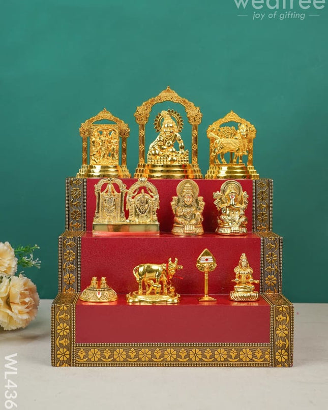 Swarna Golu 4 - Gold Oxidized Padi & Zinc Alloy Murtis Wl4369