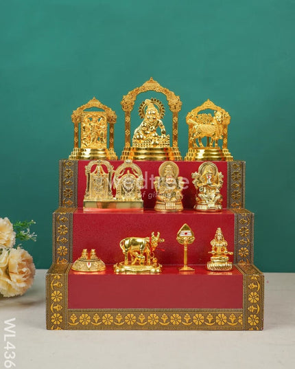 Swarna Golu 4 - Gold Oxidized Padi & Zinc Alloy Murtis Wl4369